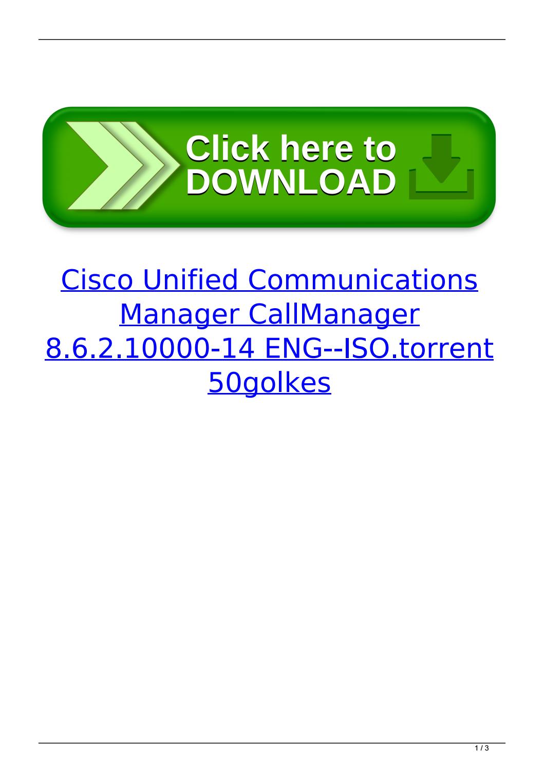 cisco call manager 6 iso